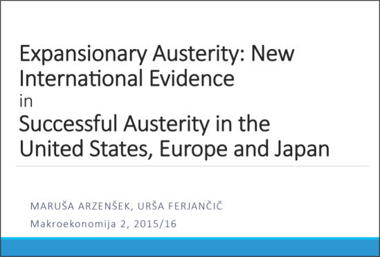 Expansionary austerity