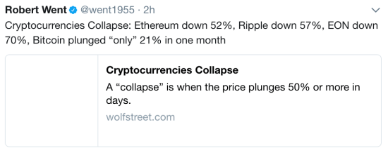 Criptocurrencies collapse