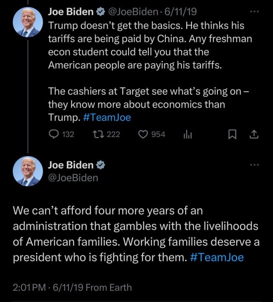 Biden on Trumps tariffs